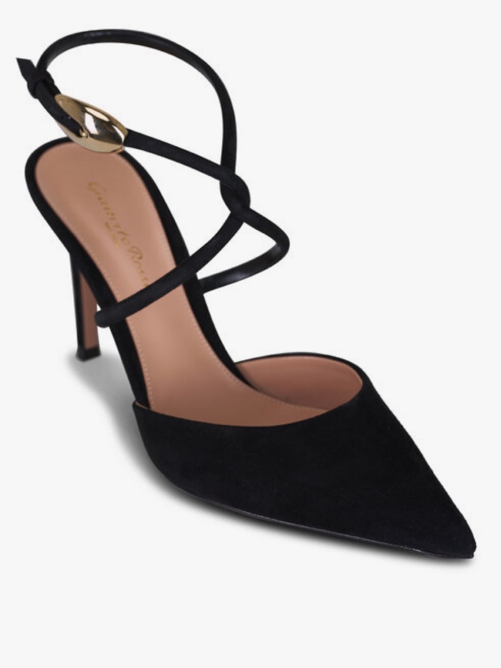 GIANVITO ROTTI black mule strap pump